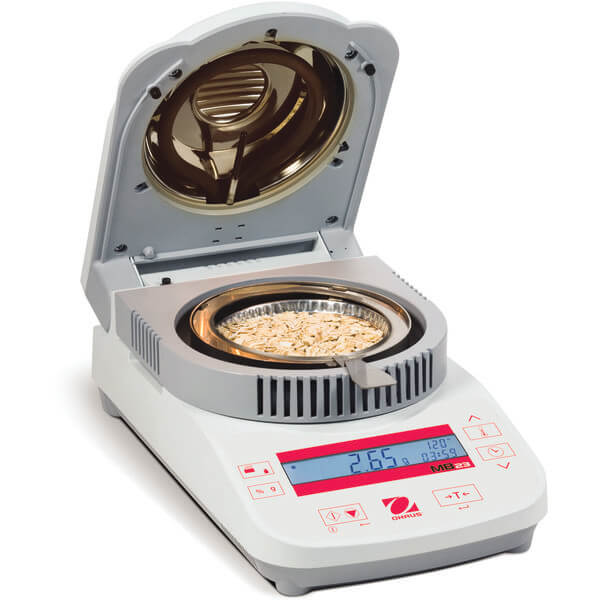 Ohaus® Moisture Analyzers, MB23, Max. Capacity 110gr, Readability Moisture Content 10mg/0,1%, Pan Size 90mm, 80252470