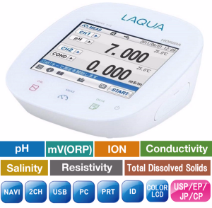 Horiba® LAQUA F-74A-S, Benchtop pH/ORP/Ion/Conductivity/Resistivity/Total Dissolved Solids/Salinity/Temperature Meter - 3999960014